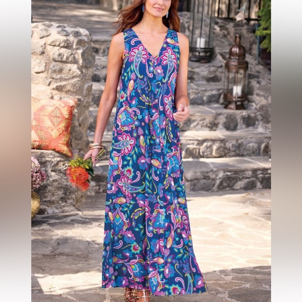 Soft Surroundings Rosalia Paisley dress NWT